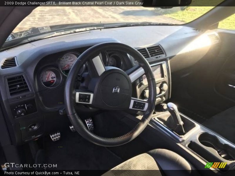 Brilliant Black Crystal Pearl Coat / Dark Slate Gray 2009 Dodge Challenger SRT8