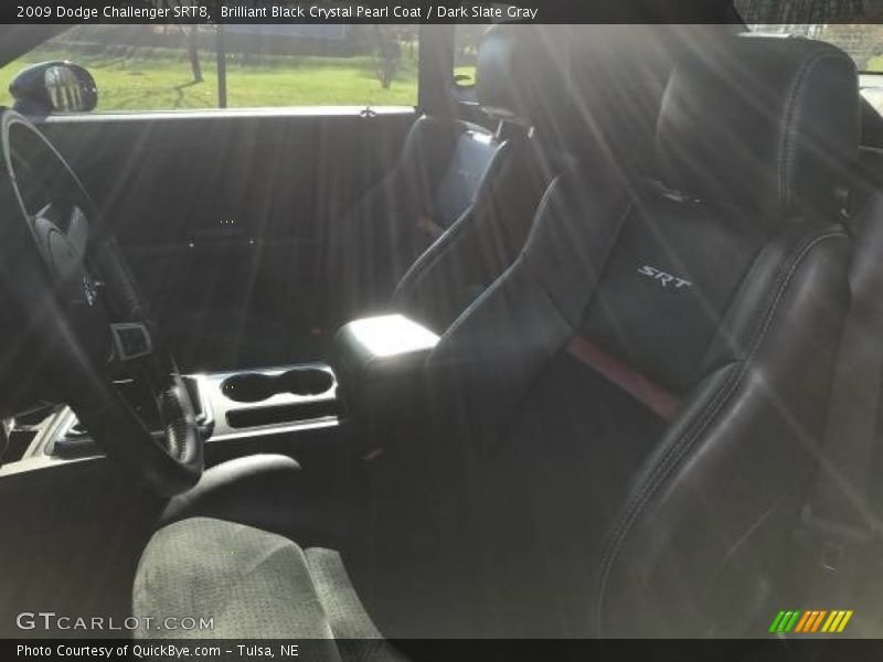 Brilliant Black Crystal Pearl Coat / Dark Slate Gray 2009 Dodge Challenger SRT8