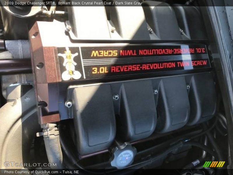 Brilliant Black Crystal Pearl Coat / Dark Slate Gray 2009 Dodge Challenger SRT8