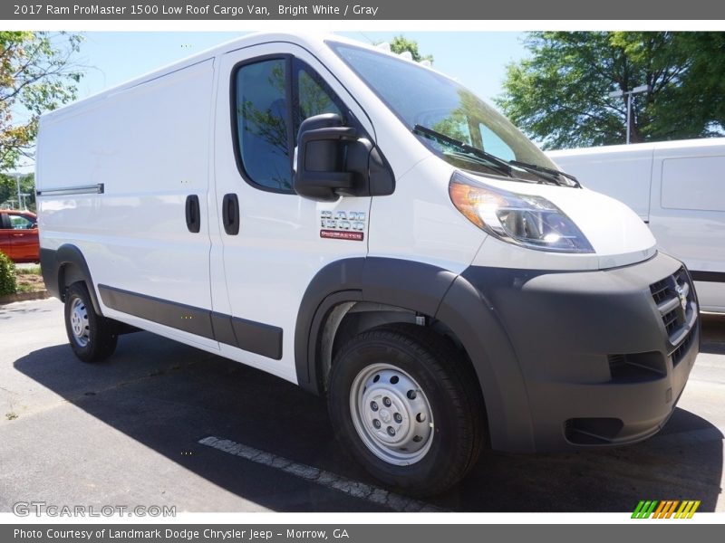 Bright White / Gray 2017 Ram ProMaster 1500 Low Roof Cargo Van