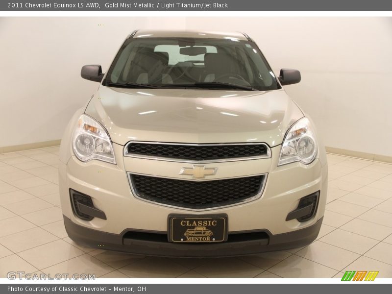 Gold Mist Metallic / Light Titanium/Jet Black 2011 Chevrolet Equinox LS AWD