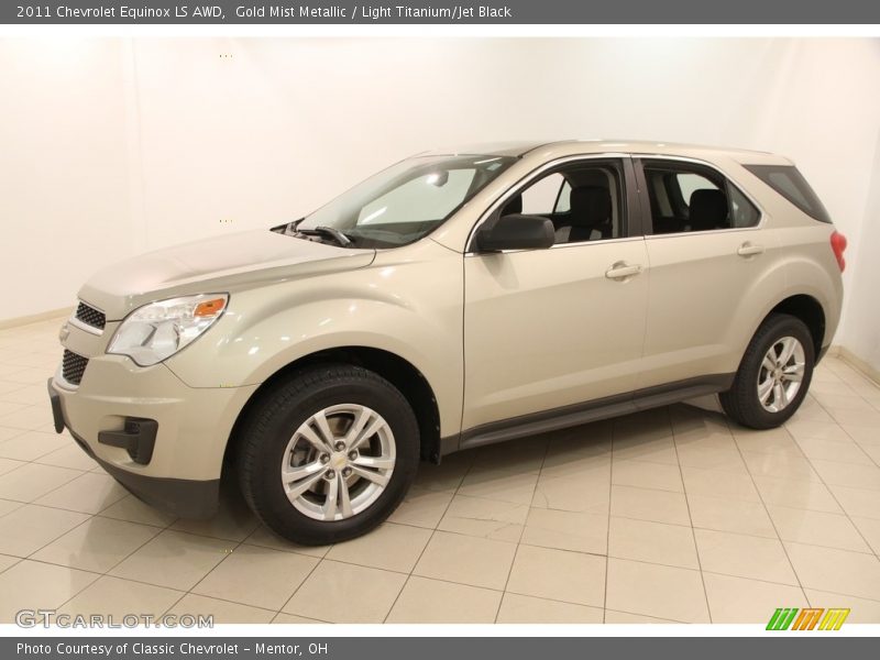 Gold Mist Metallic / Light Titanium/Jet Black 2011 Chevrolet Equinox LS AWD