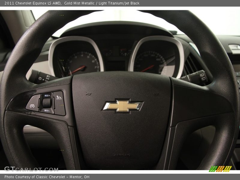 Gold Mist Metallic / Light Titanium/Jet Black 2011 Chevrolet Equinox LS AWD