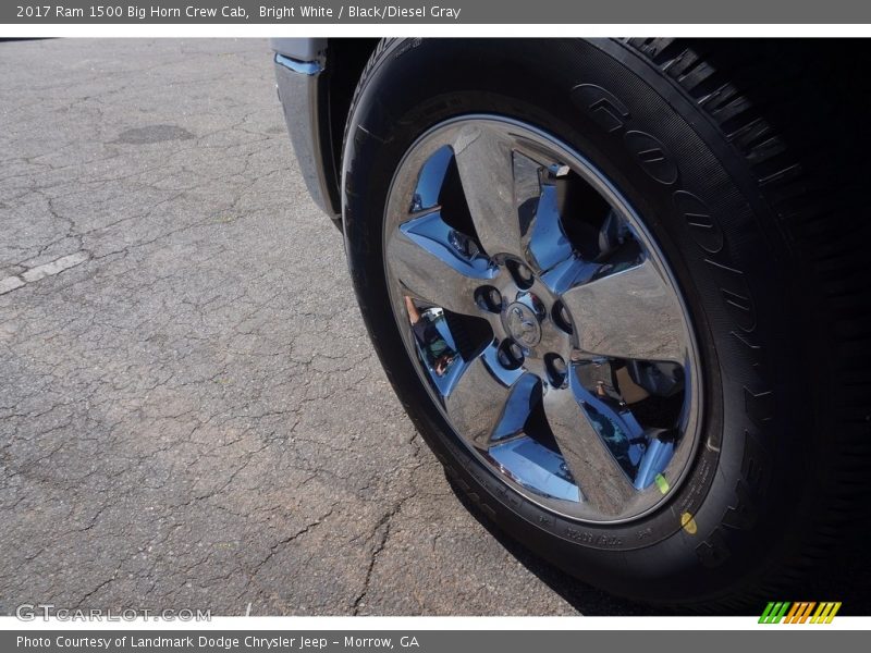 Bright White / Black/Diesel Gray 2017 Ram 1500 Big Horn Crew Cab