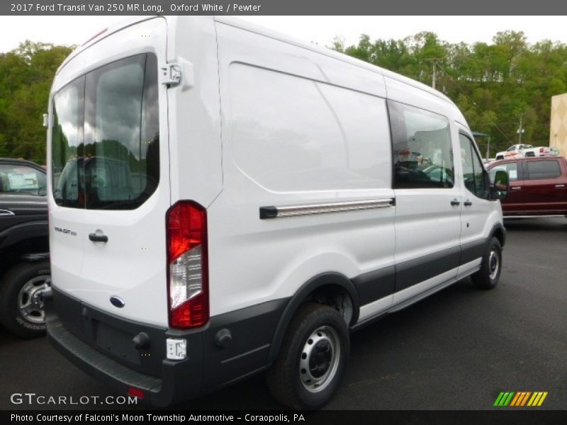 Oxford White / Pewter 2017 Ford Transit Van 250 MR Long