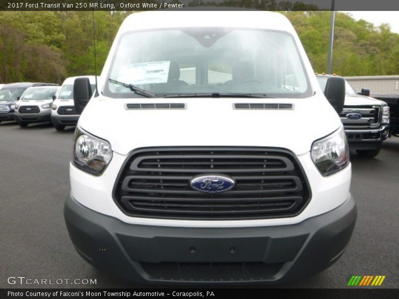 Oxford White / Pewter 2017 Ford Transit Van 250 MR Long