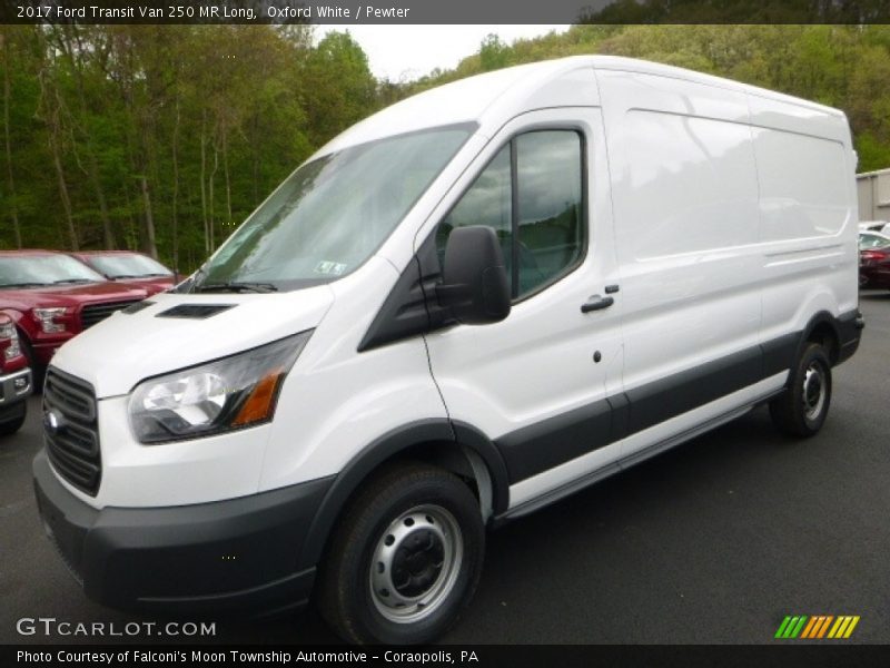 Oxford White / Pewter 2017 Ford Transit Van 250 MR Long