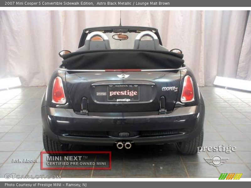 Astro Black Metallic / Lounge Malt Brown 2007 Mini Cooper S Convertible Sidewalk Edition
