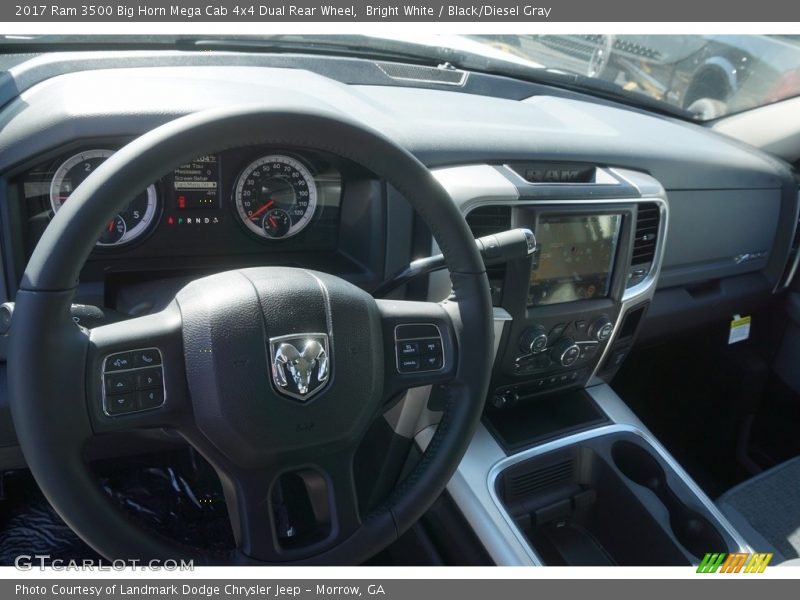 Bright White / Black/Diesel Gray 2017 Ram 3500 Big Horn Mega Cab 4x4 Dual Rear Wheel