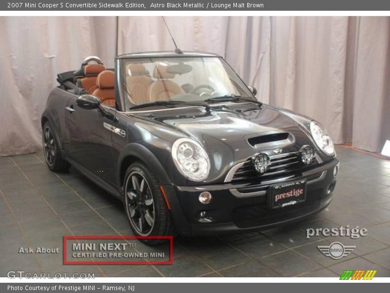 Astro Black Metallic / Lounge Malt Brown 2007 Mini Cooper S Convertible Sidewalk Edition