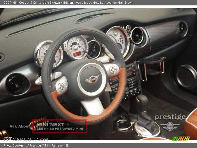 Astro Black Metallic / Lounge Malt Brown 2007 Mini Cooper S Convertible Sidewalk Edition