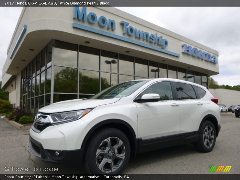 White Diamond Pearl / Black 2017 Honda CR-V EX-L AWD