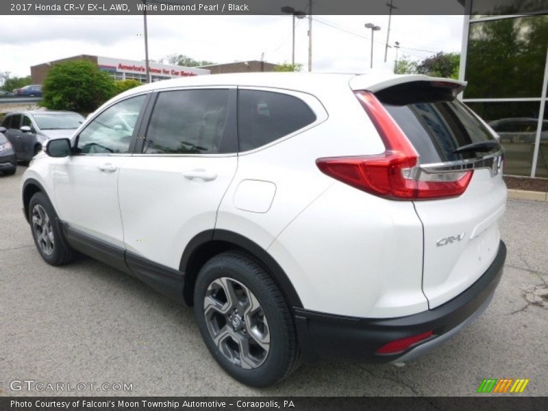 White Diamond Pearl / Black 2017 Honda CR-V EX-L AWD