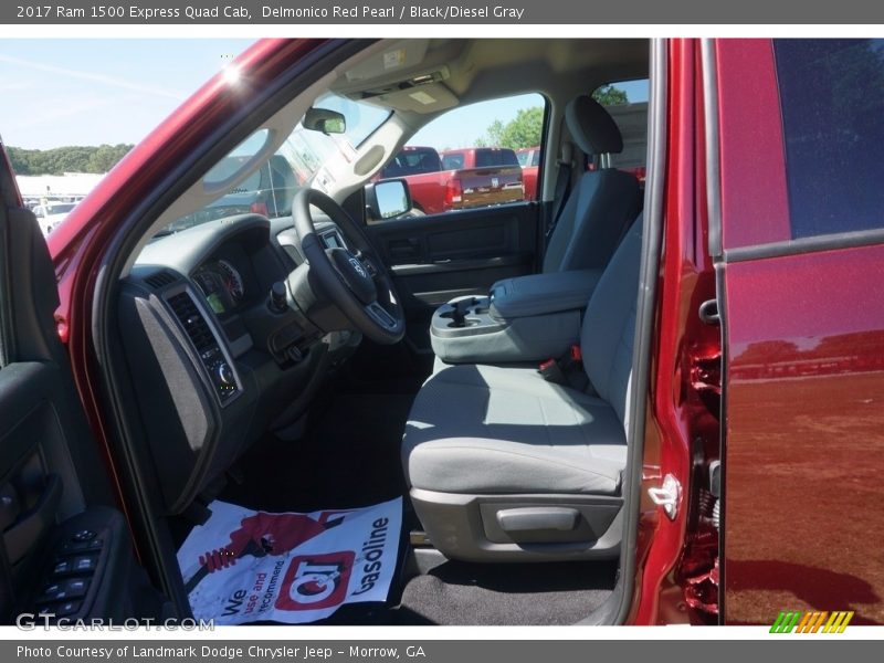 Delmonico Red Pearl / Black/Diesel Gray 2017 Ram 1500 Express Quad Cab