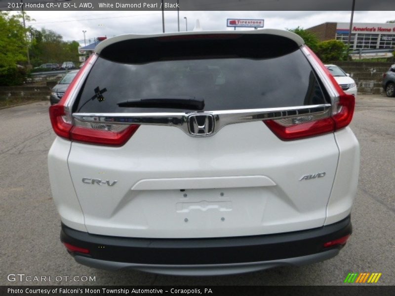 White Diamond Pearl / Black 2017 Honda CR-V EX-L AWD