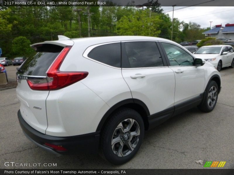 White Diamond Pearl / Black 2017 Honda CR-V EX-L AWD