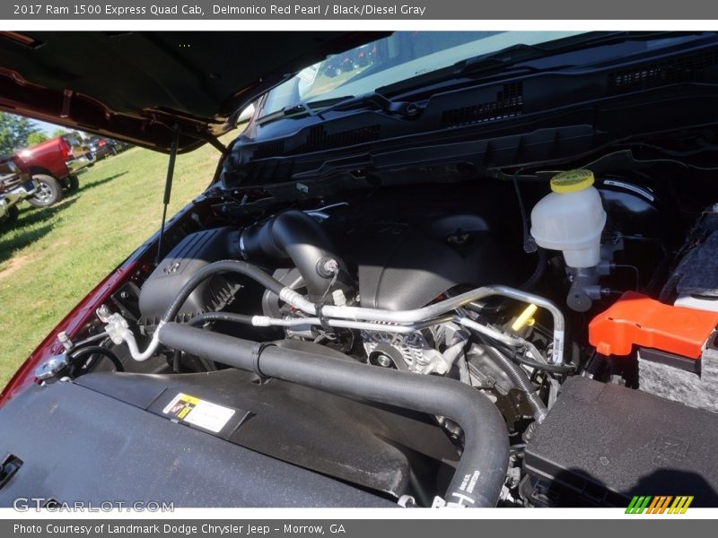 Delmonico Red Pearl / Black/Diesel Gray 2017 Ram 1500 Express Quad Cab