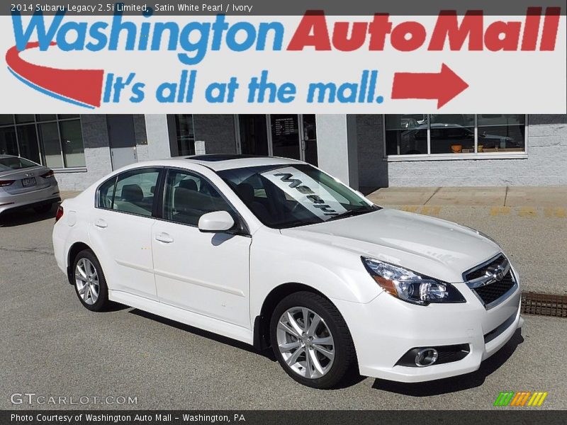 Satin White Pearl / Ivory 2014 Subaru Legacy 2.5i Limited