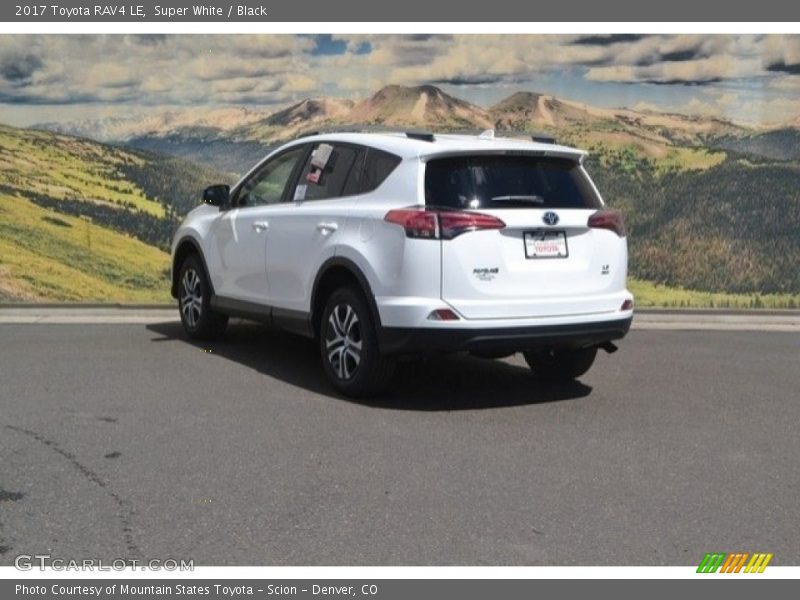 Super White / Black 2017 Toyota RAV4 LE