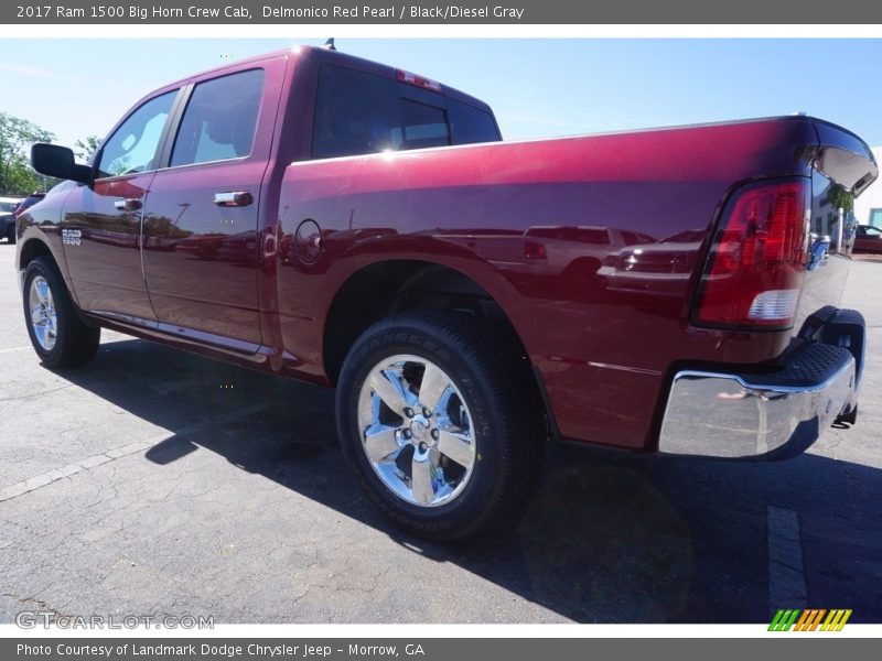 Delmonico Red Pearl / Black/Diesel Gray 2017 Ram 1500 Big Horn Crew Cab