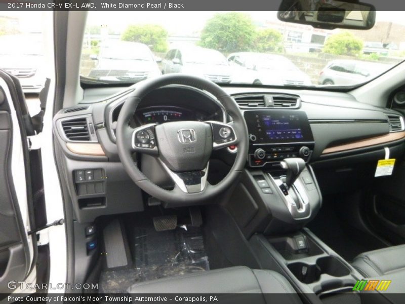 White Diamond Pearl / Black 2017 Honda CR-V EX-L AWD