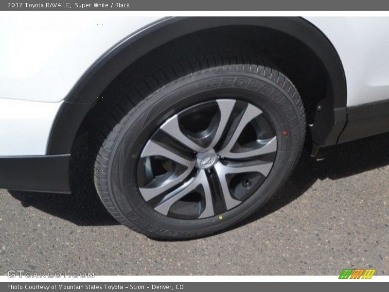 Super White / Black 2017 Toyota RAV4 LE