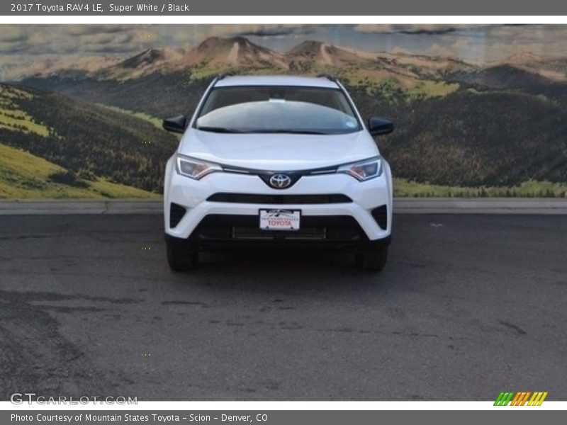 Super White / Black 2017 Toyota RAV4 LE