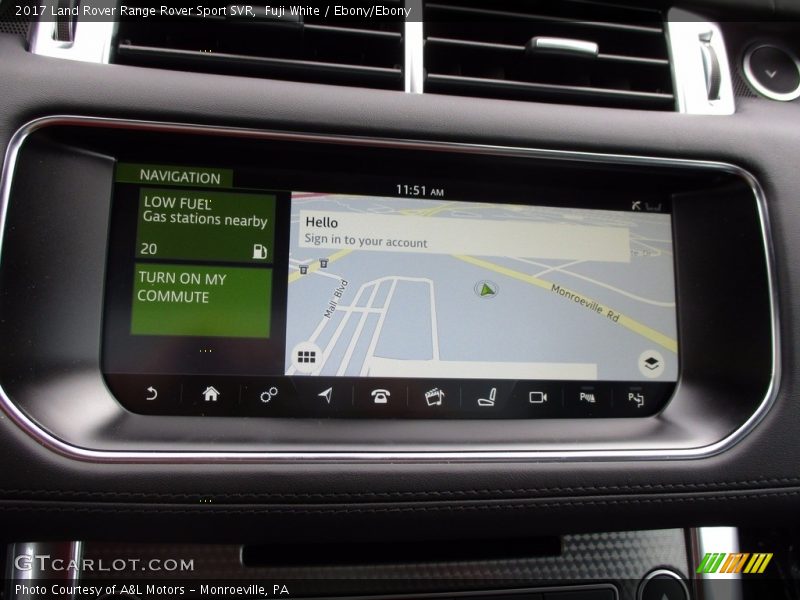 Navigation of 2017 Range Rover Sport SVR