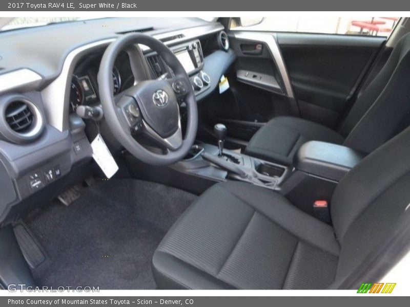 Super White / Black 2017 Toyota RAV4 LE