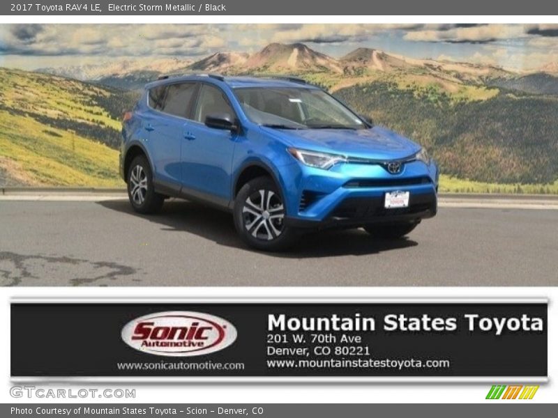 Electric Storm Metallic / Black 2017 Toyota RAV4 LE