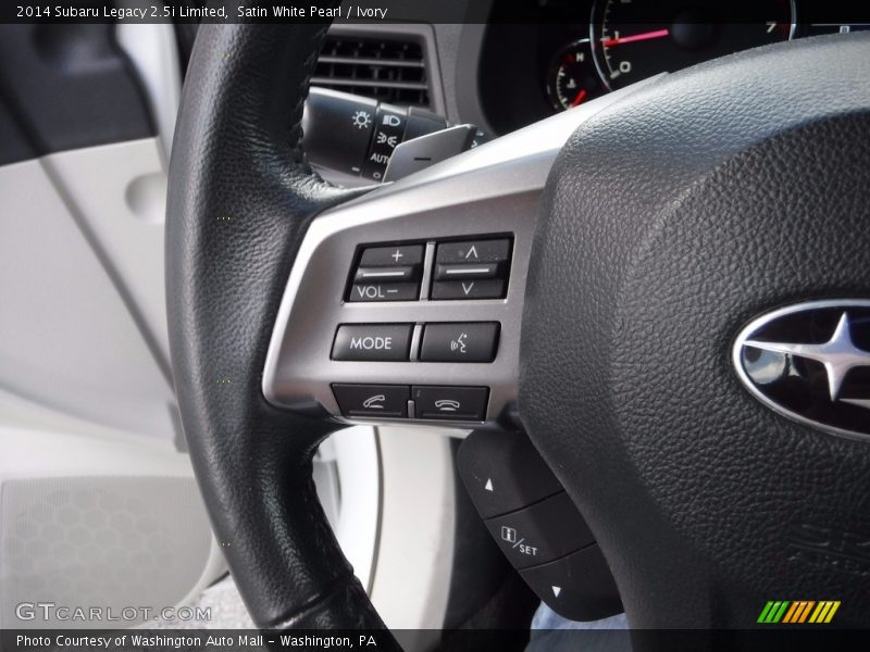 Satin White Pearl / Ivory 2014 Subaru Legacy 2.5i Limited