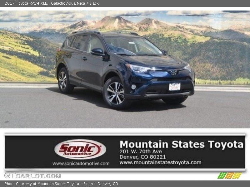 Galactic Aqua Mica / Black 2017 Toyota RAV4 XLE