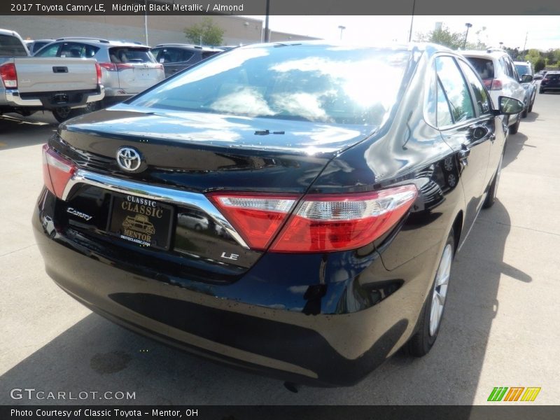 Midnight Black Metallic / Almond 2017 Toyota Camry LE
