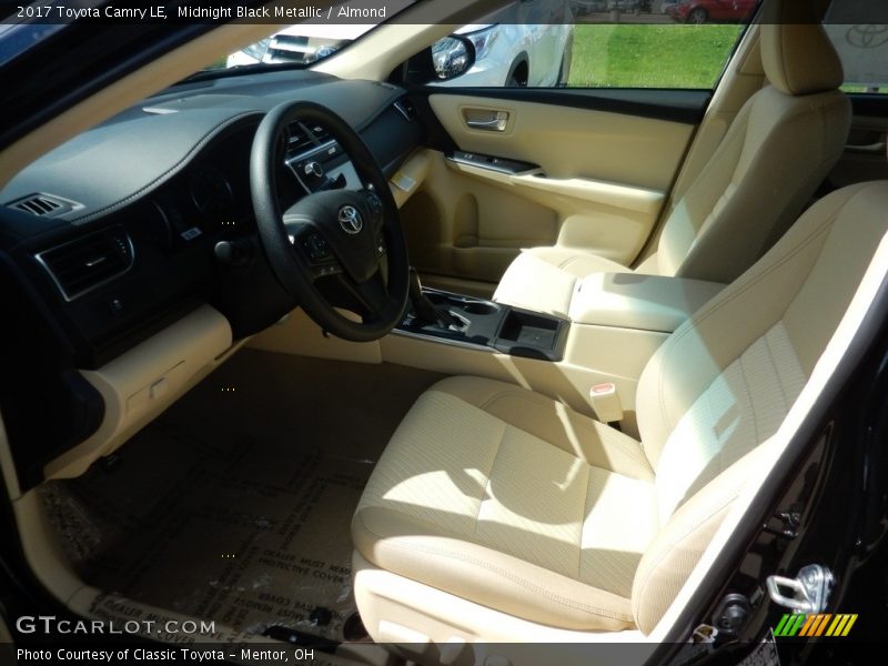 Midnight Black Metallic / Almond 2017 Toyota Camry LE