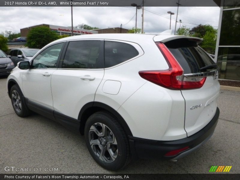 White Diamond Pearl / Ivory 2017 Honda CR-V EX-L AWD