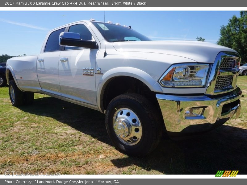 Bright White / Black 2017 Ram 3500 Laramie Crew Cab 4x4 Dual Rear Wheel