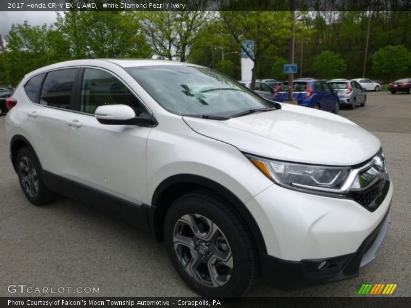 White Diamond Pearl / Ivory 2017 Honda CR-V EX-L AWD