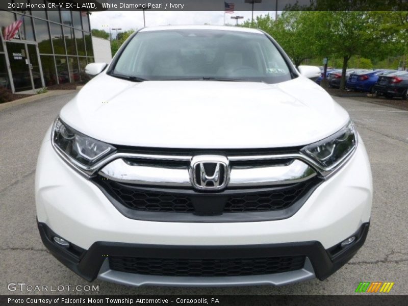 White Diamond Pearl / Ivory 2017 Honda CR-V EX-L AWD