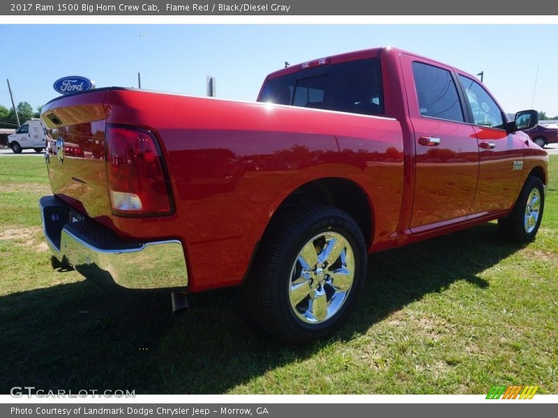 Flame Red / Black/Diesel Gray 2017 Ram 1500 Big Horn Crew Cab