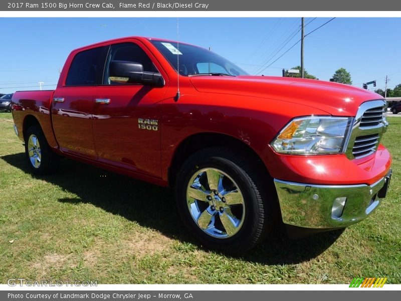 Flame Red / Black/Diesel Gray 2017 Ram 1500 Big Horn Crew Cab