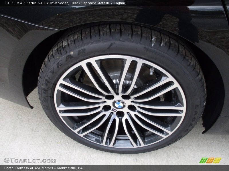 Black Sapphire Metallic / Cognac 2017 BMW 5 Series 540i xDrive Sedan