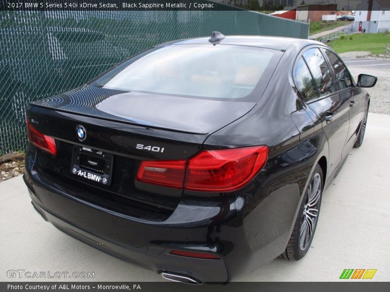 Black Sapphire Metallic / Cognac 2017 BMW 5 Series 540i xDrive Sedan