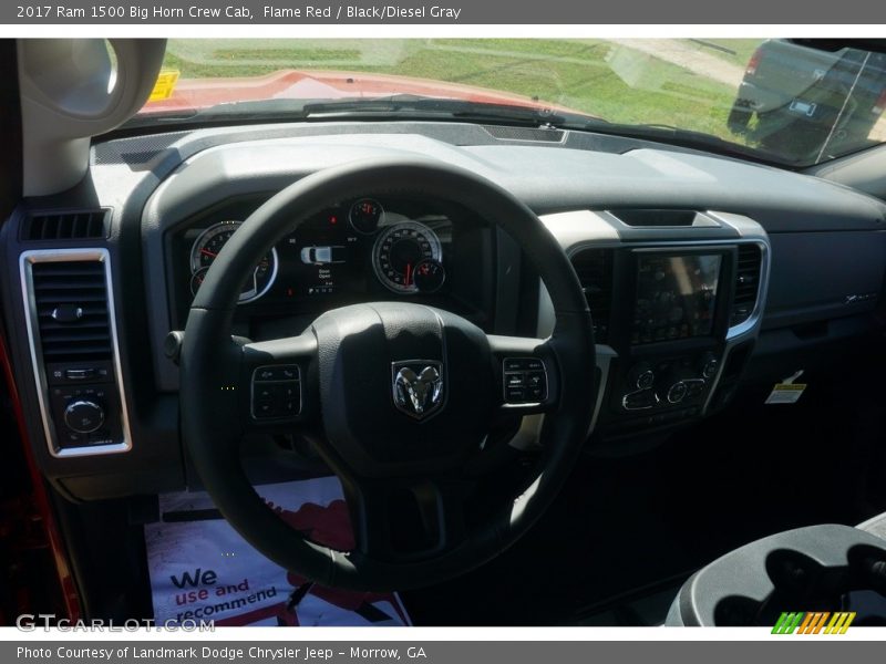 Flame Red / Black/Diesel Gray 2017 Ram 1500 Big Horn Crew Cab