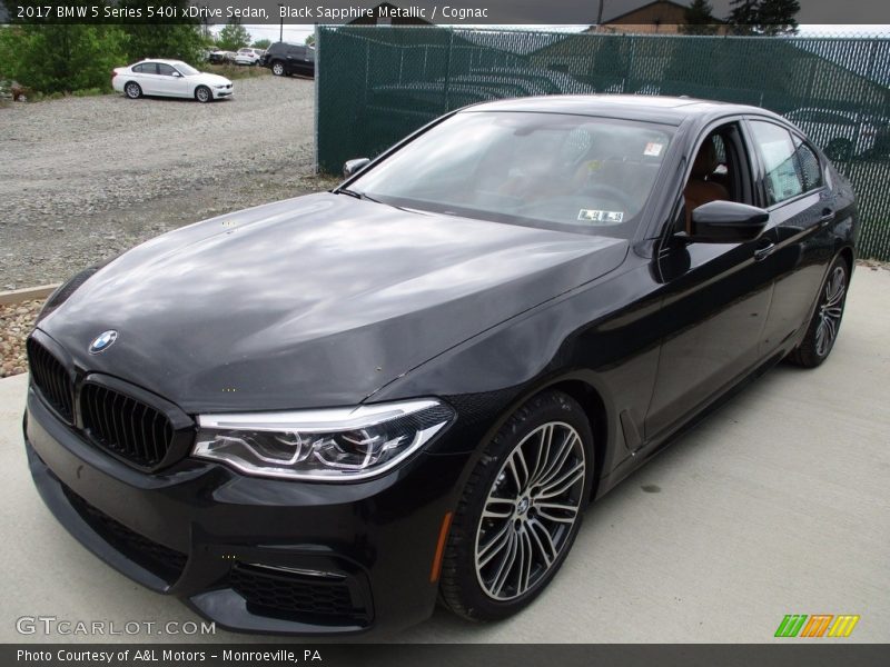 Black Sapphire Metallic / Cognac 2017 BMW 5 Series 540i xDrive Sedan
