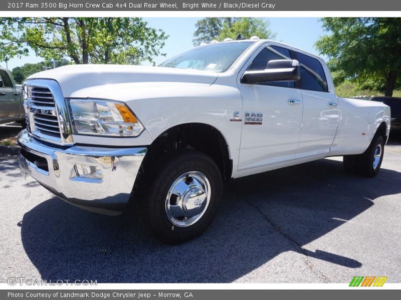 Bright White / Black/Diesel Gray 2017 Ram 3500 Big Horn Crew Cab 4x4 Dual Rear Wheel