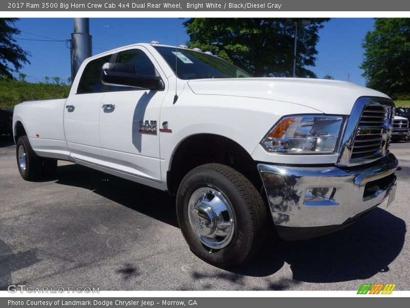 Bright White / Black/Diesel Gray 2017 Ram 3500 Big Horn Crew Cab 4x4 Dual Rear Wheel