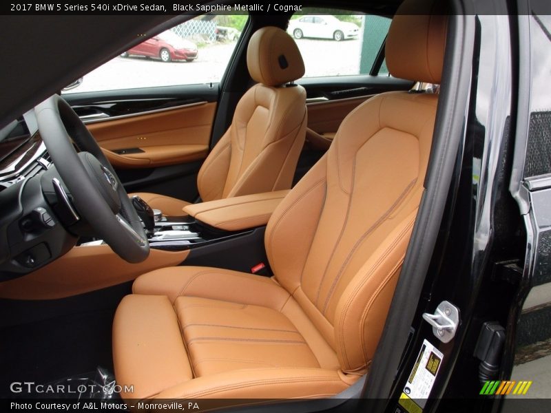 Black Sapphire Metallic / Cognac 2017 BMW 5 Series 540i xDrive Sedan