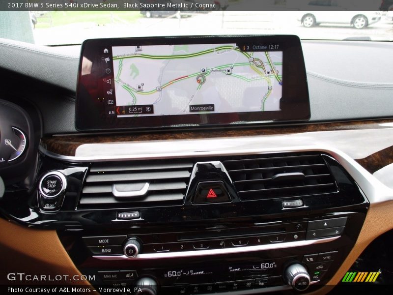 Black Sapphire Metallic / Cognac 2017 BMW 5 Series 540i xDrive Sedan