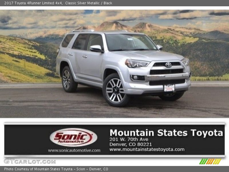 Classic Silver Metallic / Black 2017 Toyota 4Runner Limited 4x4