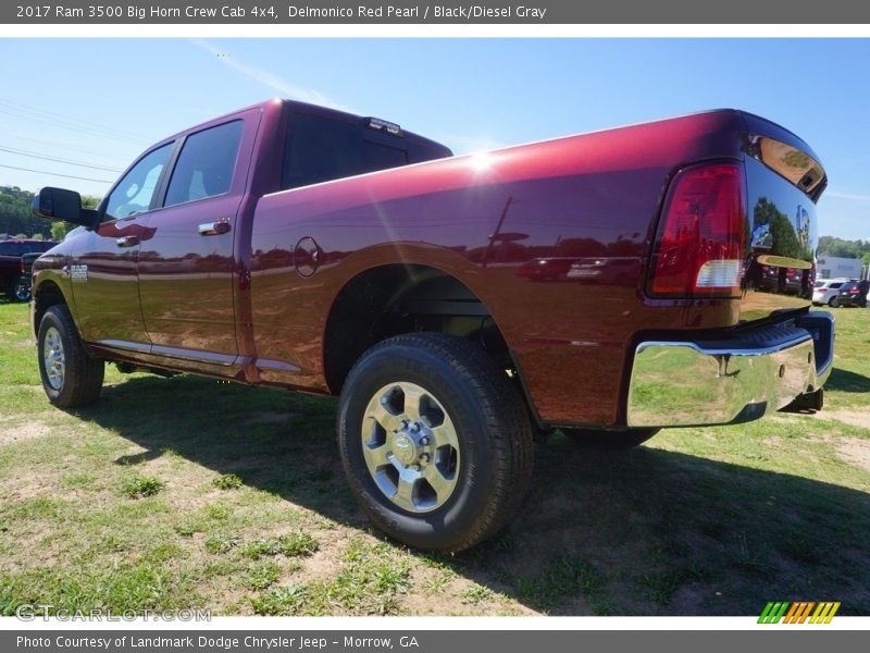 Delmonico Red Pearl / Black/Diesel Gray 2017 Ram 3500 Big Horn Crew Cab 4x4